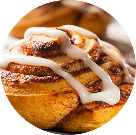 cinnamon roll with frosting